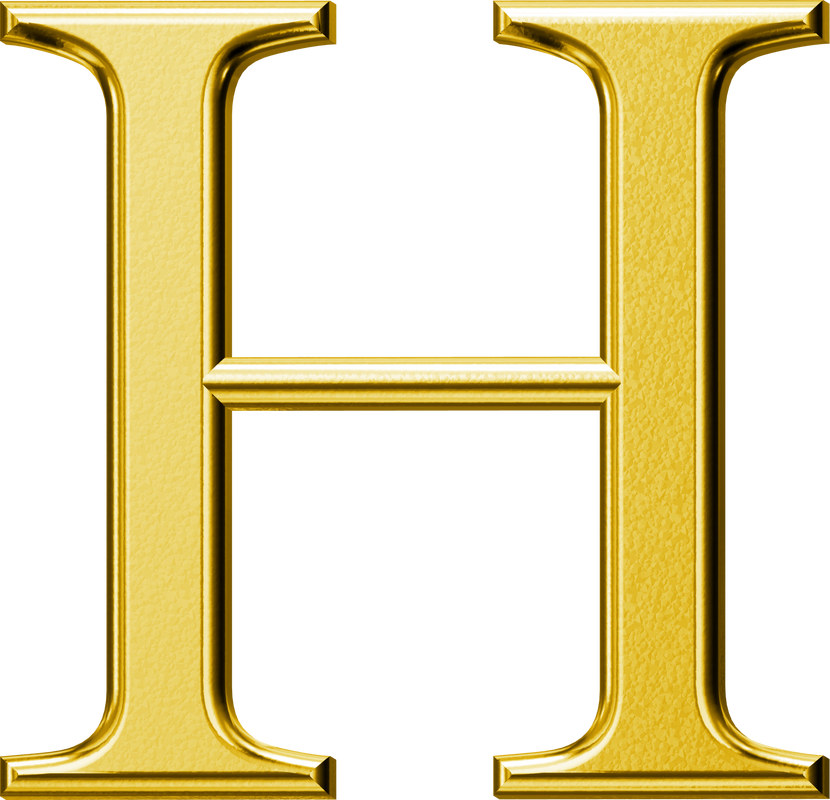 Luxury gold letter H