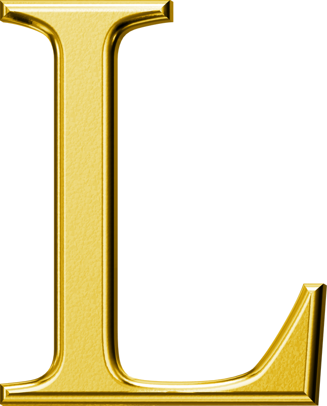 Luxury gold letter L